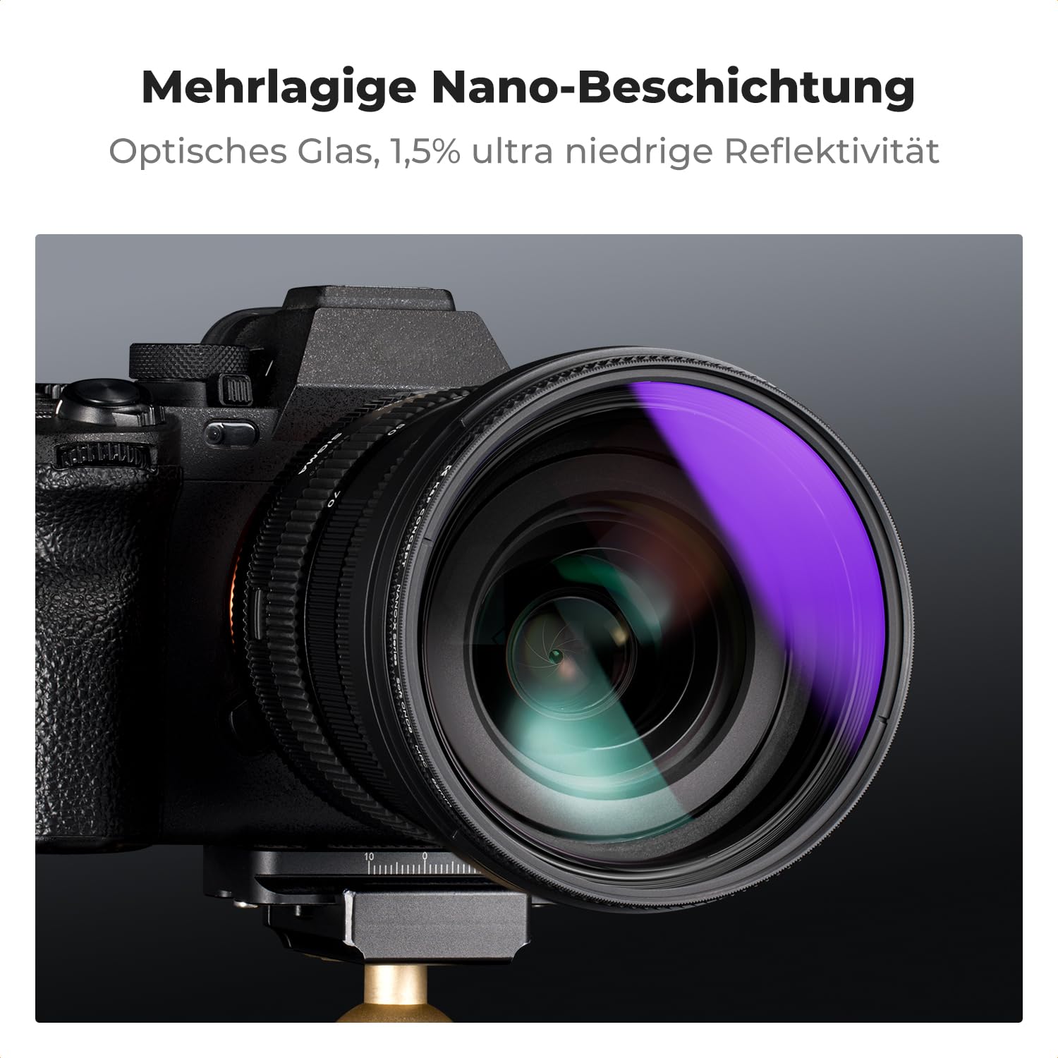 K&F Concept Nano-X 72mm Soft GND8 Verlaufsfilter ND0,9(3 Stops,12,5%) Grauverlaufsfilter GND8 Filter aus optisches Glas
