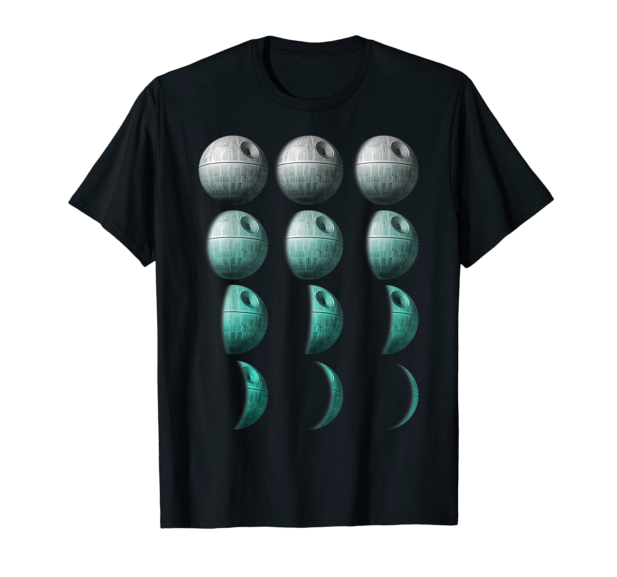 Star Wars Death Star That's No Moon Phases Graphic T-Shirt