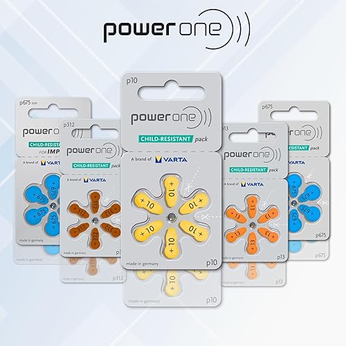 Miniatura 6 de PowerOne - Baterías para audífonos tamaño 10, baterías PR70 60