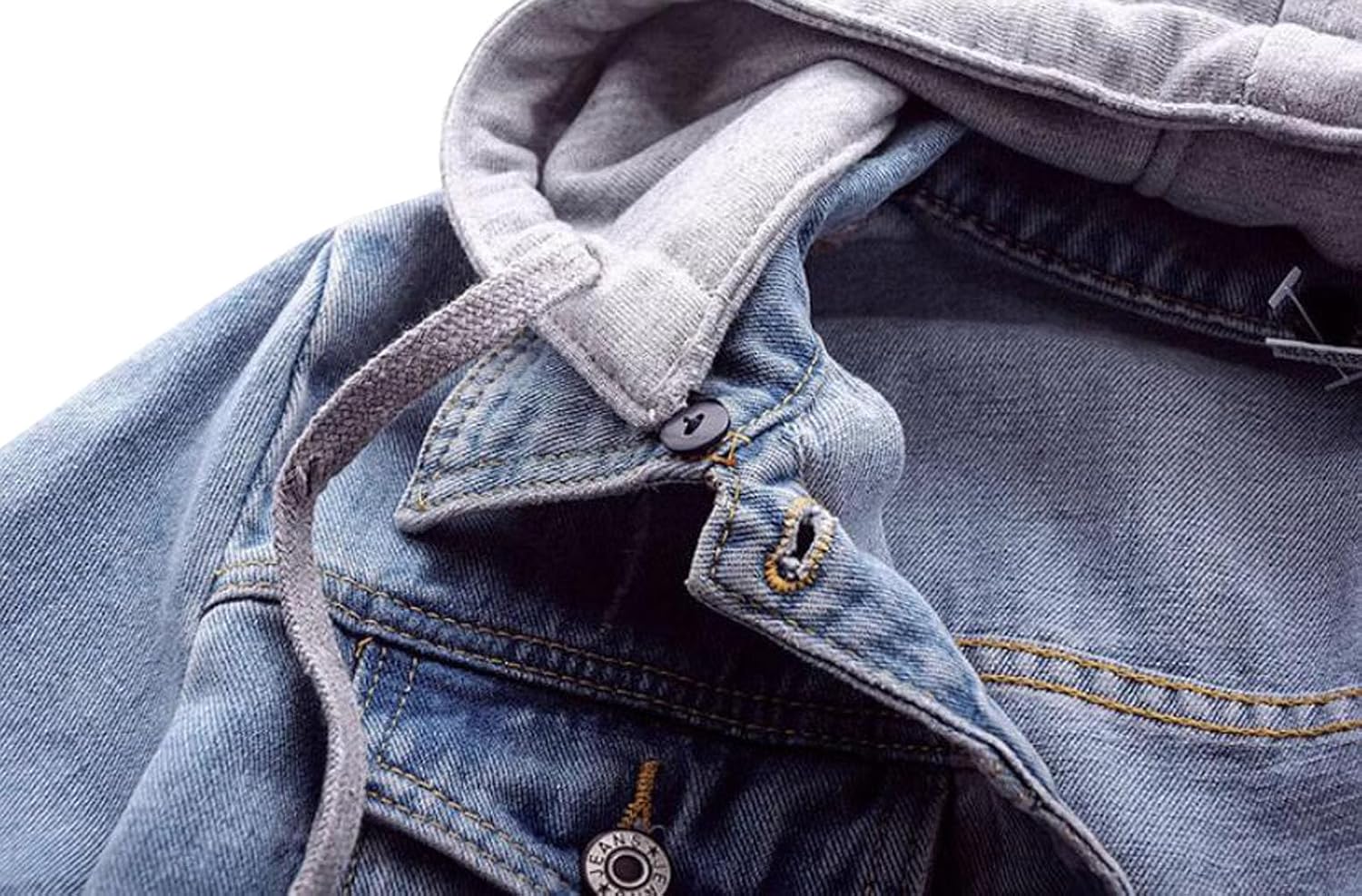 Women's denim long-sleeved Jackets slim-fit Detachable Hoodie Jean Jacket Coats Top