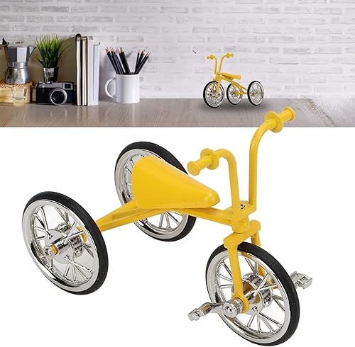 Miniatura 3 de Zerodis Triciclo Modelo Ornamentos, Mini 3D Simulado Aleación Triciclo Ornamento Bicicleta Arte Escultura Metal Bicicleta Figuritas Decorativas