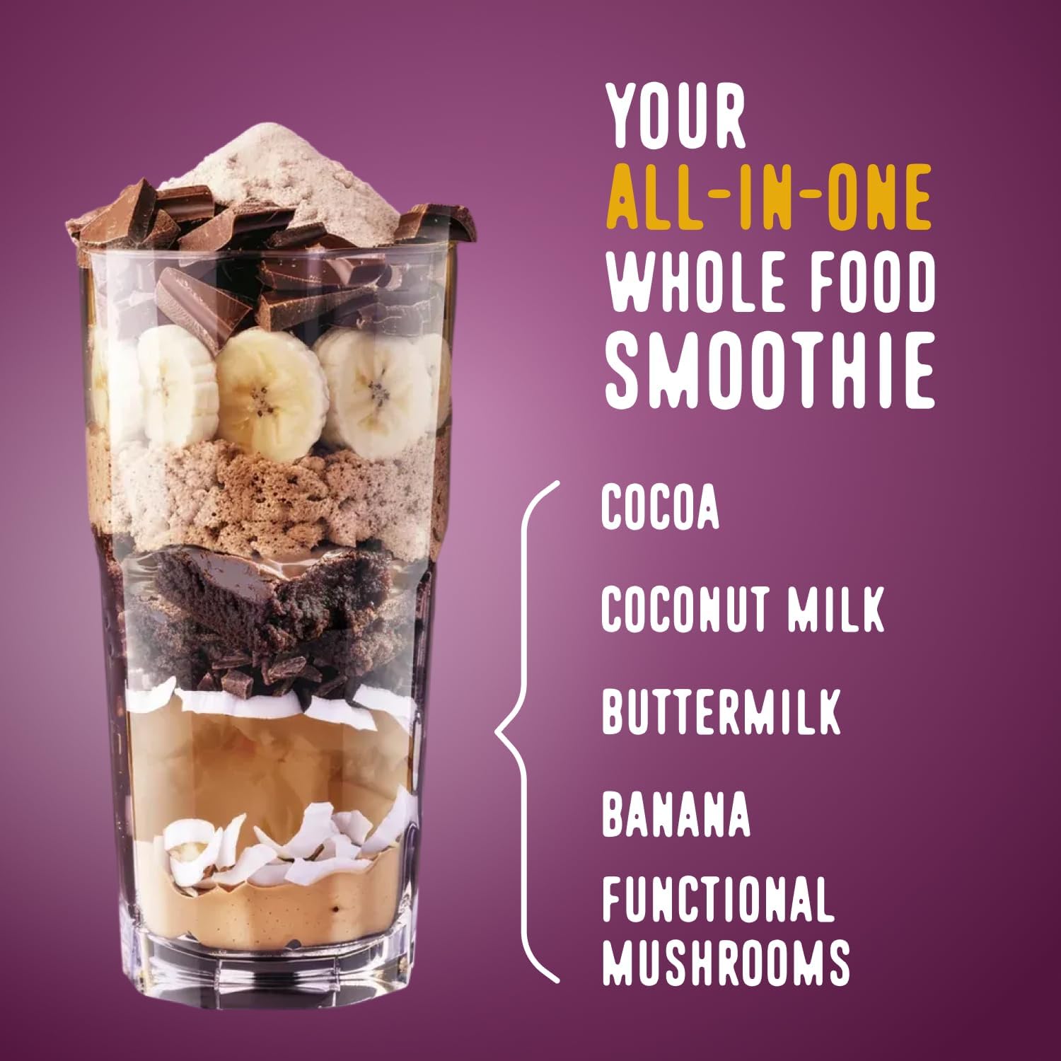 FlavCity Grass Fed Whey Chocolate Protein Powder - Brownie Batter - 25g Protein & 10g Collagen - Made with Organic Cocoa & Coconut Milk - Gluten Free & No Added Sugars (20 Servings) - Image 3