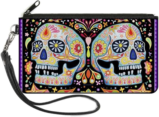 Zip Wallet Thaneeya Sugar Skulls Large Accessory, Thaneeya Sugar Skulls, 8