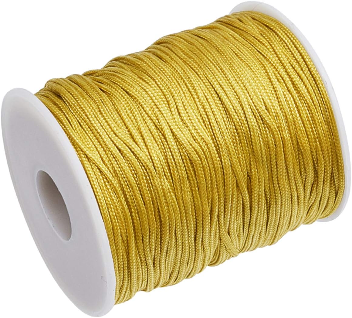 PH PandaHall 1.5mm/ 100 Yards Gold Nylon Braided Lift Shade