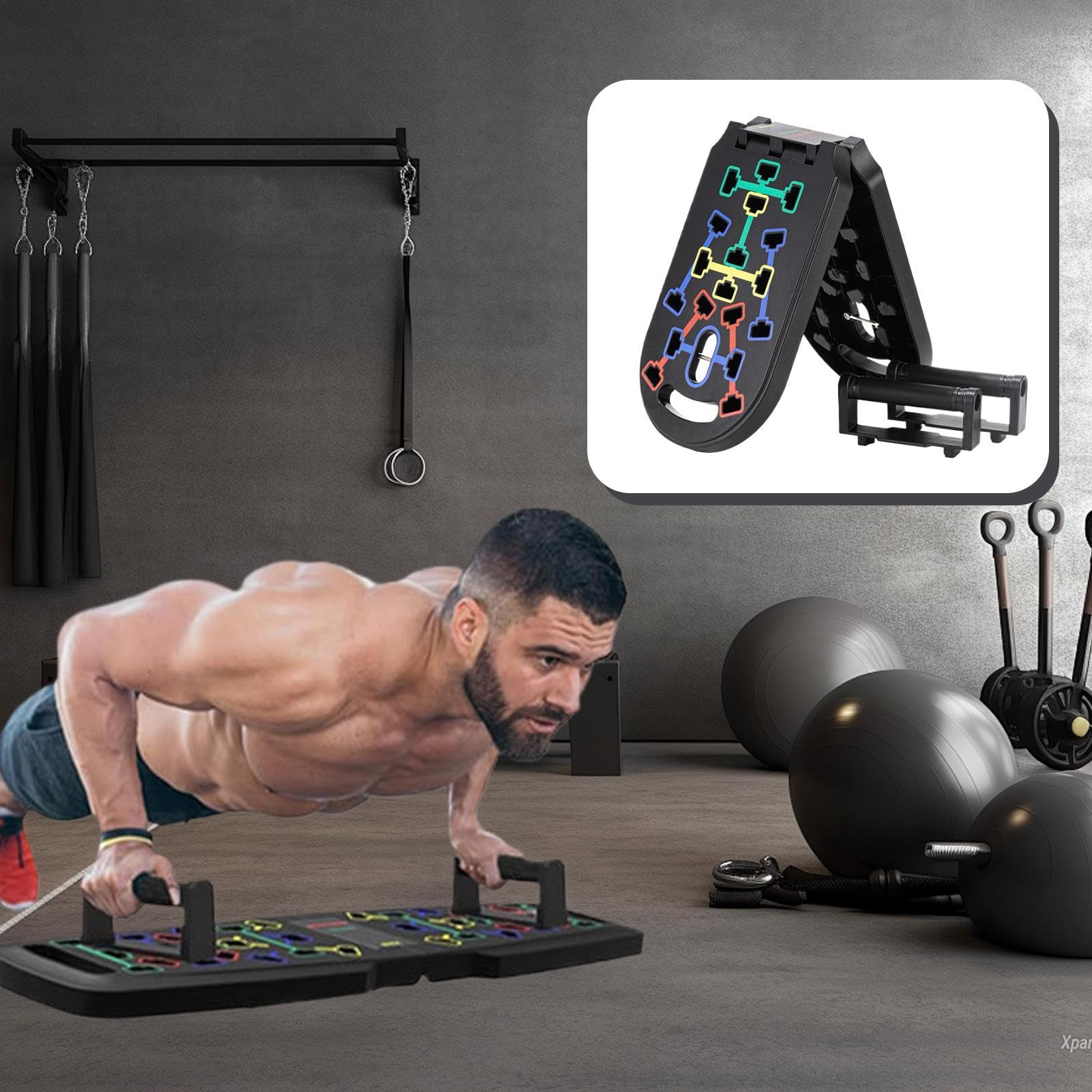 Liegestützbrett, Übungsgerät, Muskelkraft-Trainingswerkzeug, Multifunktions-Pushup-Bodenausrüstung für Oberkörpertraining, Fitness-Studio für Männer und Frauen