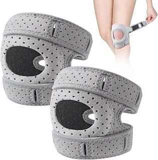 Knee Brace for Women Men – Adjustable Knee Support with Side Stabilizers & Patella Gel Pad, Knee Brace for Meniscus Tear, Arthritis, Injury Recovery, Running, Workout (Grey)