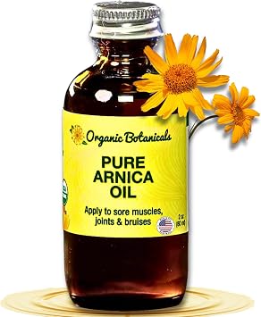 Arnica Oil - Pure Organic Muscle Discomfort Bottle - Arnica Montana Oil for Arthritis, Bruising & Swelling, Muscle, Joint Discomfort, and Sports Injuries, Arnica Massage Oil 2 oz