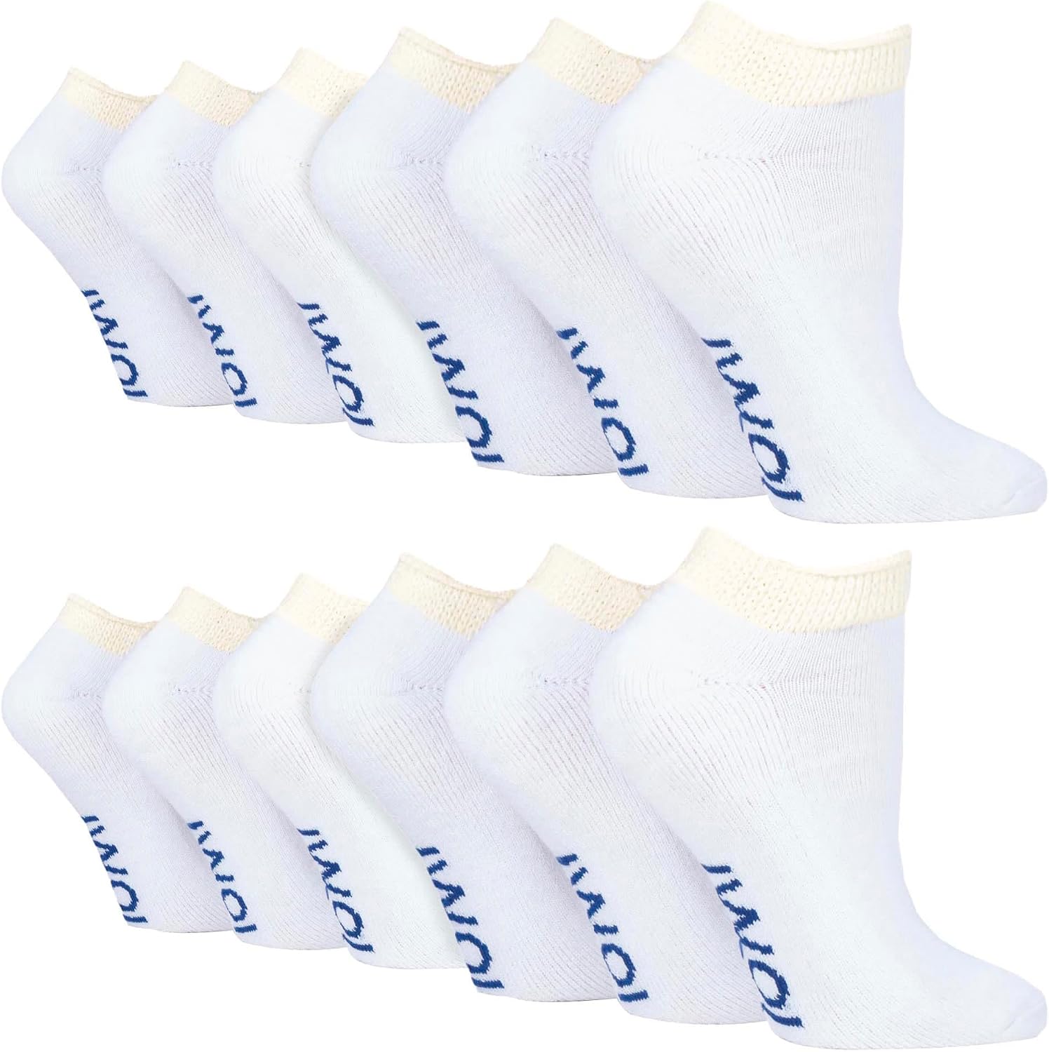 IOMI - 12 Pair Multipack Non Binding Low Cut Ankle Diabetic Sneaker Socks
