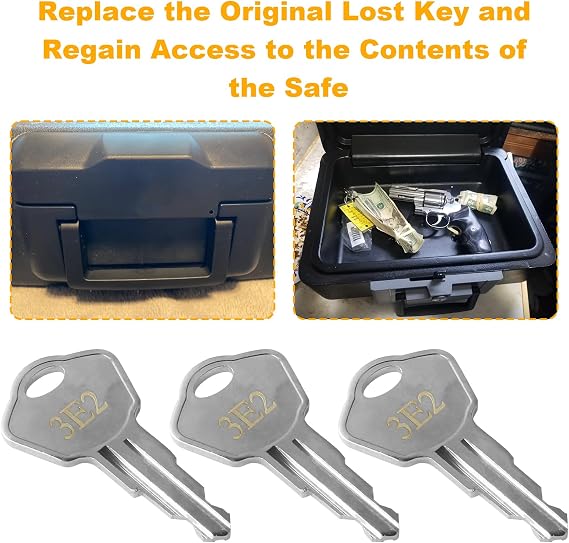Sentry Safe Replacement Keys Model 1100-Codes 3E2 for Sentry Safe Key (Key 3E2)(3 Pcs)
