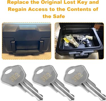 Sentry Safe Replacement Keys Model 1100-Codes 3E2 for Sentry Safe Key (Key 3E2)(3 Pcs)