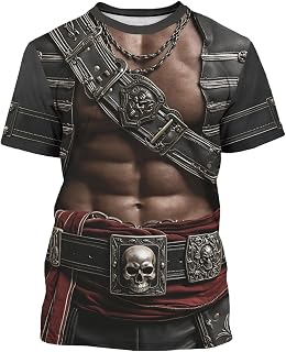 THE PIRATE KING Anime Pirate Captain Tee Tuxedo T-Shirt Funny Cosplay Costume Tee Crewneck Short Sleeve Casual Top Unisex