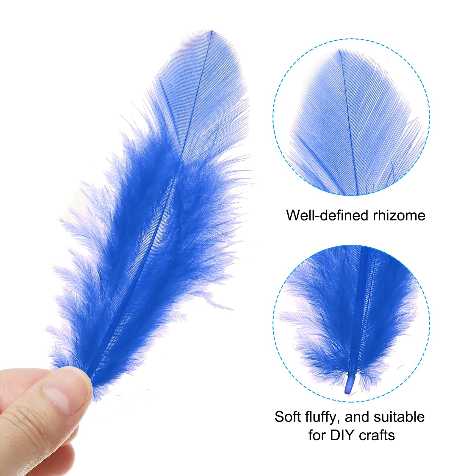 PATIKIL 1.5-3 Inch Saddle Hackle Rooster Feather - Image 3