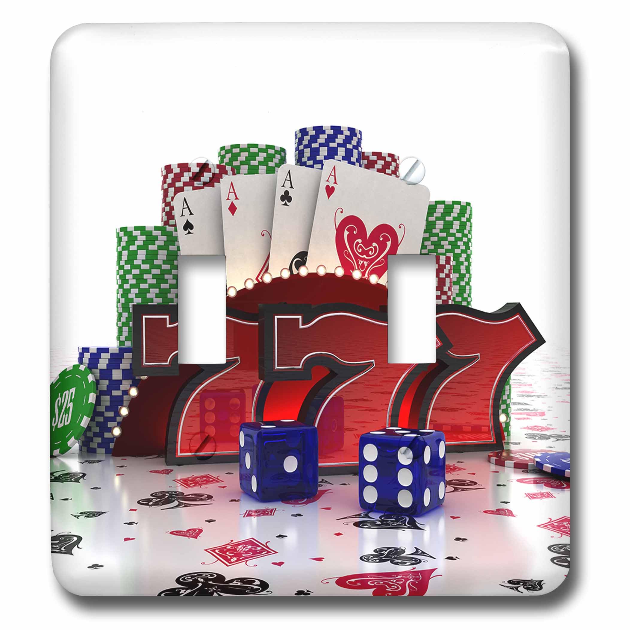 Interruptor doble decorativo de poker resistente y de facil instalacion