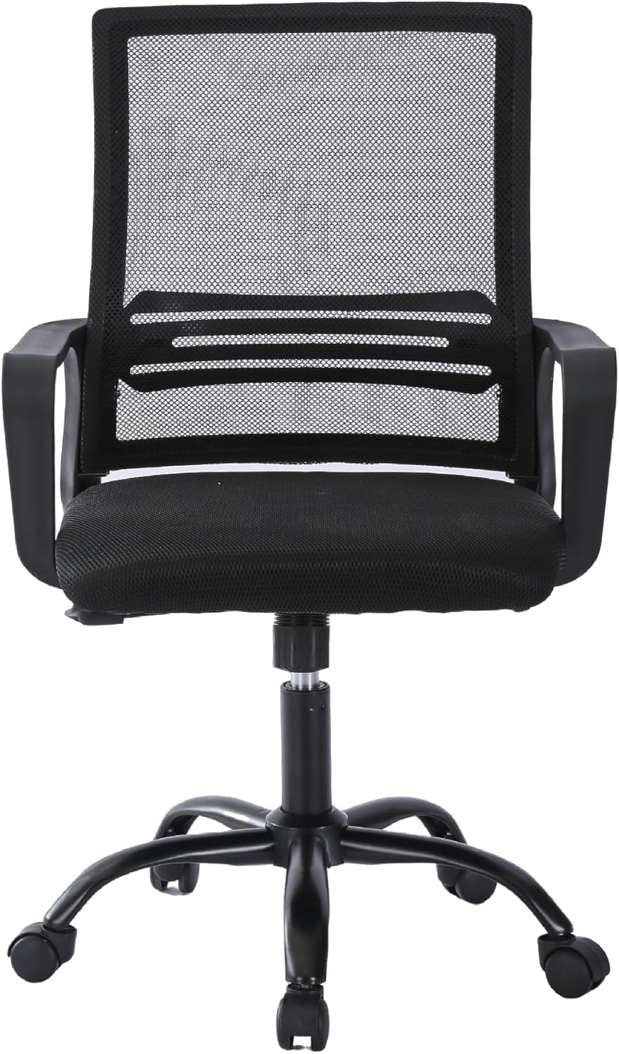 mcc direct - Chaise de bureau ergonomique réglable en maille pivotante avec coussin d'assise rembourré, chaise d'ordinateur à hauteur réglable avec support lombaire et bascule pivotante pour la maison