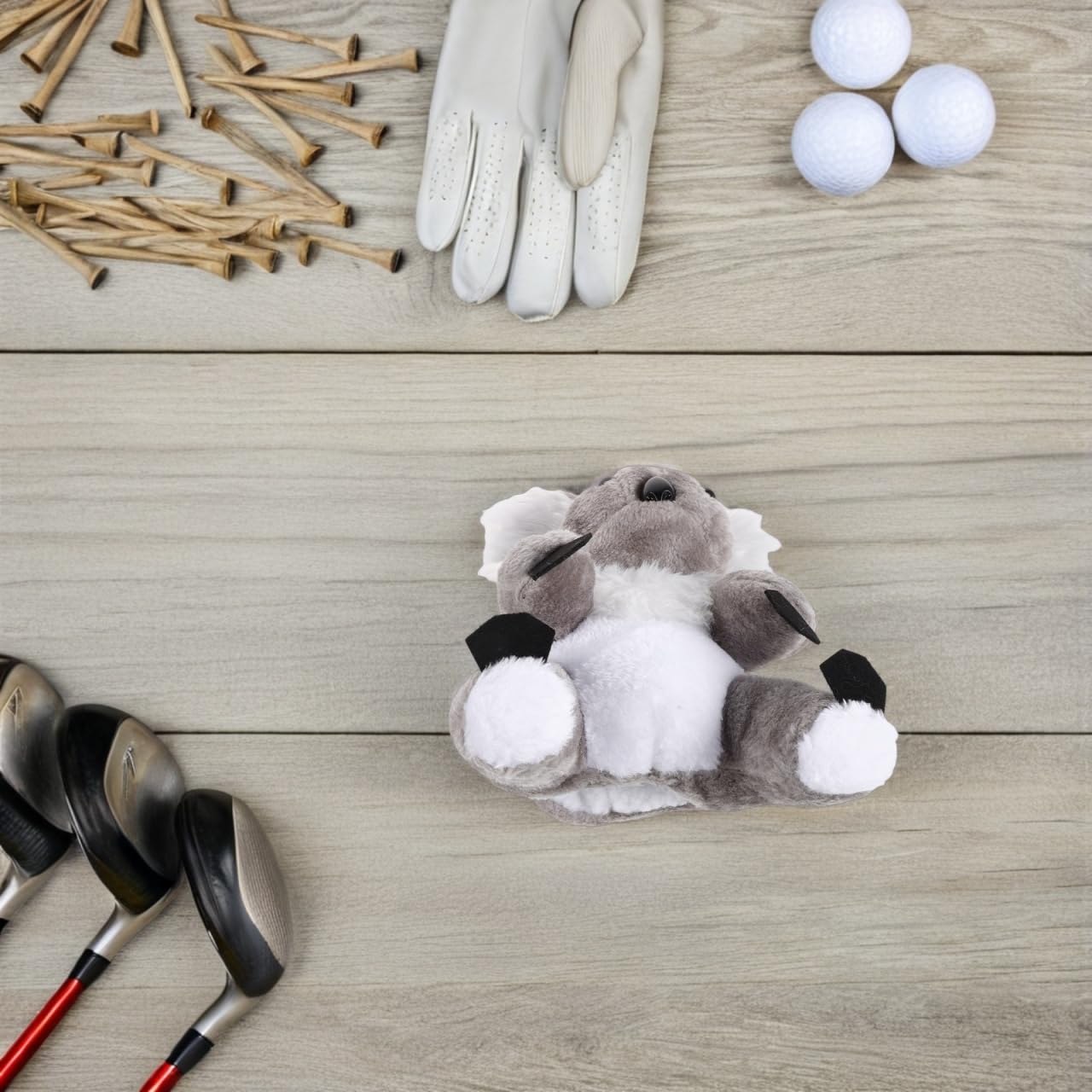 Abaodam Golf Driver Headcover Plüsch Tierform Lustige Golfschlägerhaube Schutzhülle Für Holz-Driver Golfzubehör Weicher Schlägerkopfschutz