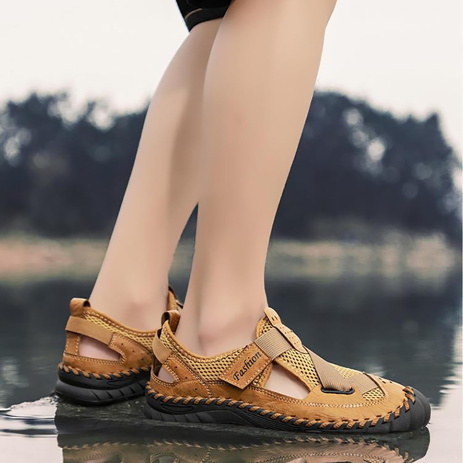 Sandalias de trekking para hombre, impermeables, ortopédicas, para verano