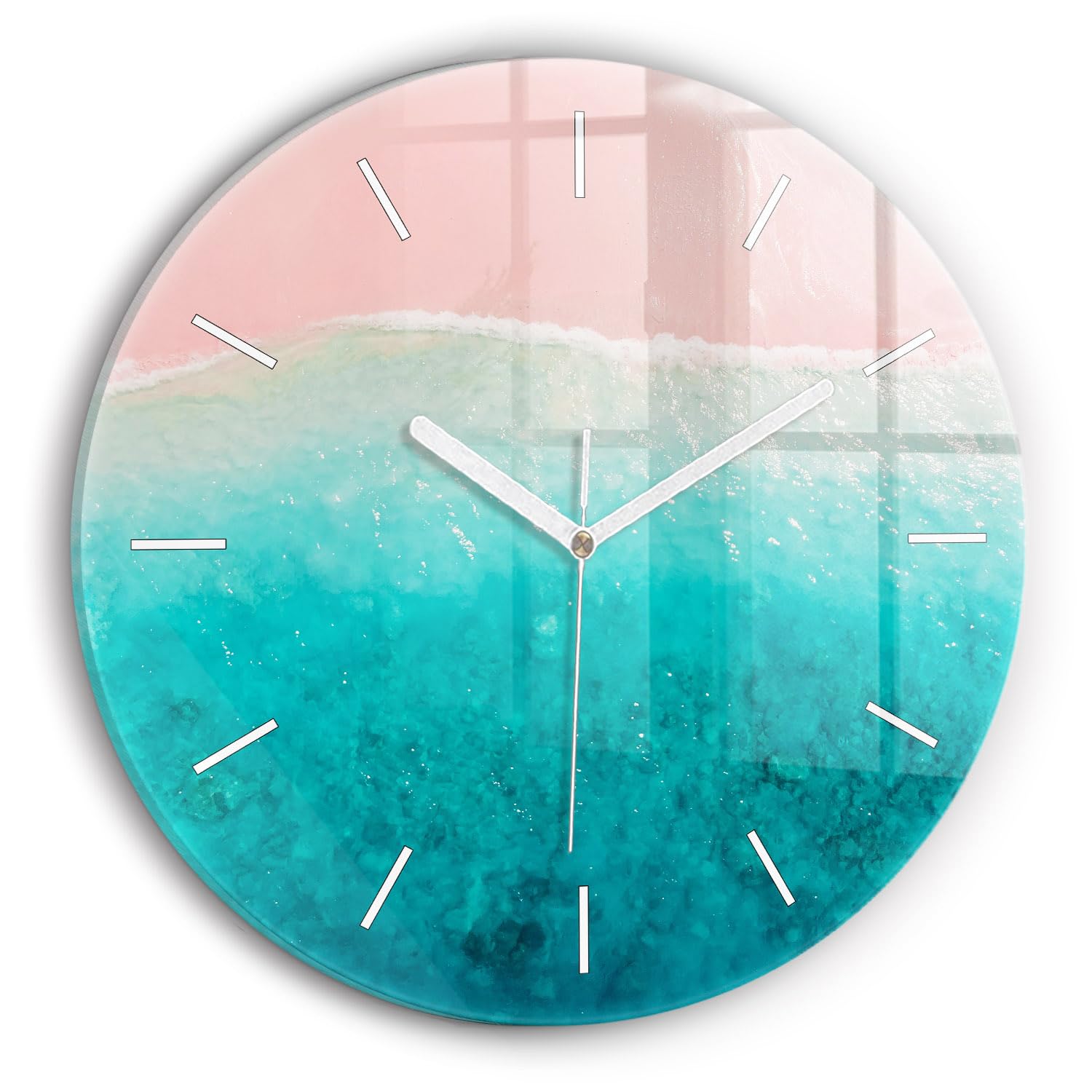 Horloge en verre Wallfluent 30 cm de qualité supérieure pour un salon moderne chic