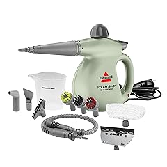 BISSELL® Steam Shot™ OmniReach handheld portable steam cleaner for tile, grout, windows, bathrooms, kitchens, fabric steaming tool, includes 10 tools