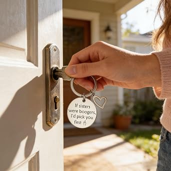 Sister Birthday Gifts from Sisters, Funny Sister Keychain Mothers Day Christmas Gifts for Sisters