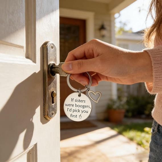 Sister Birthday Gifts from Sisters, Funny Sister Keychain Mothers Day Christmas Gifts for Sisters