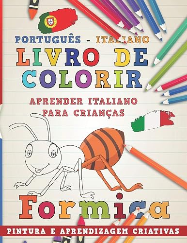 Livro de Colorir Português - Italiano I Aprender Italiano Para Crianças I Pintura E Aprendizagem Criativas: 5
