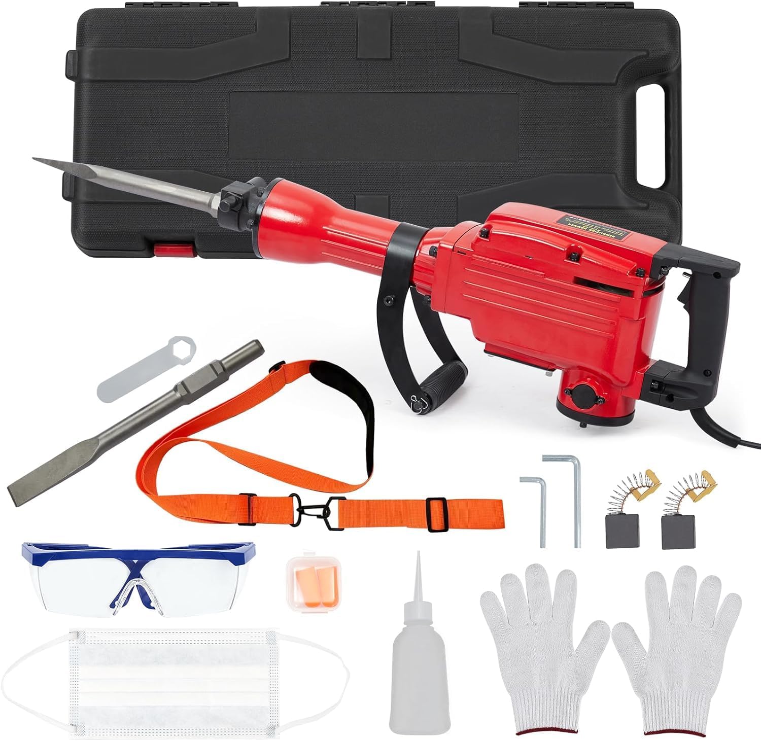 GarveeTech Demolition Jack Hammer - Electric Jack Hammer Concrete Breaker Tool Kit, Heavy Duty Power Hammer, Ideal For Superior Demolition Jobs