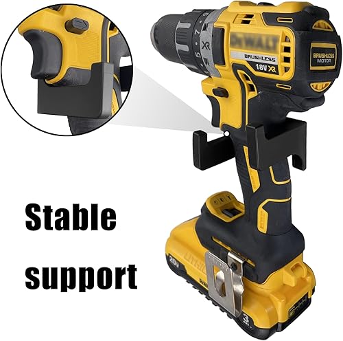 Miniatura 2 de Organizador de herramientas eléctricas, organizador de pared de acero inoxidable, estante de almacenamiento de taladro eléctrico, perfecto para