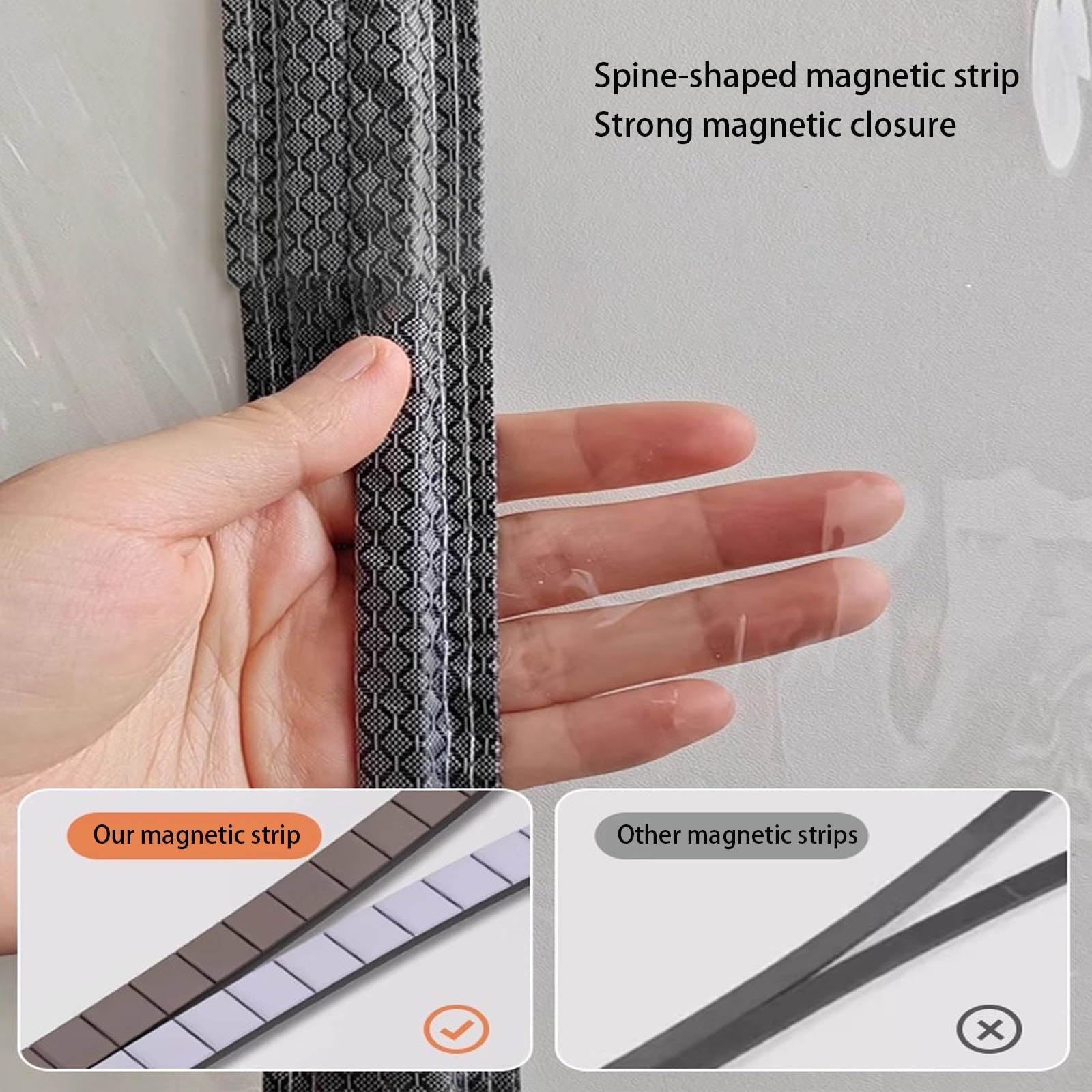 Magnet Wärmeschutzvorhang Türe Transparent Türvorhang Thermovorhang Tür Winddicht Winter Kälteschutzvorhang Ohne Bohren Kälteschutz Wärmeschutz Im Winter Für Patio Tür Schlafzimmer(W95xH230cm)