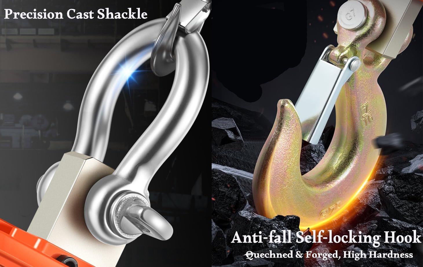 3000kg / 6600lbs Digital Crane Scale, Waterproof Industrial Scale with Remote, Rechargeable Hanging Scale Division 0.5kg with Shackle & Hook, Highly Visible LED Display