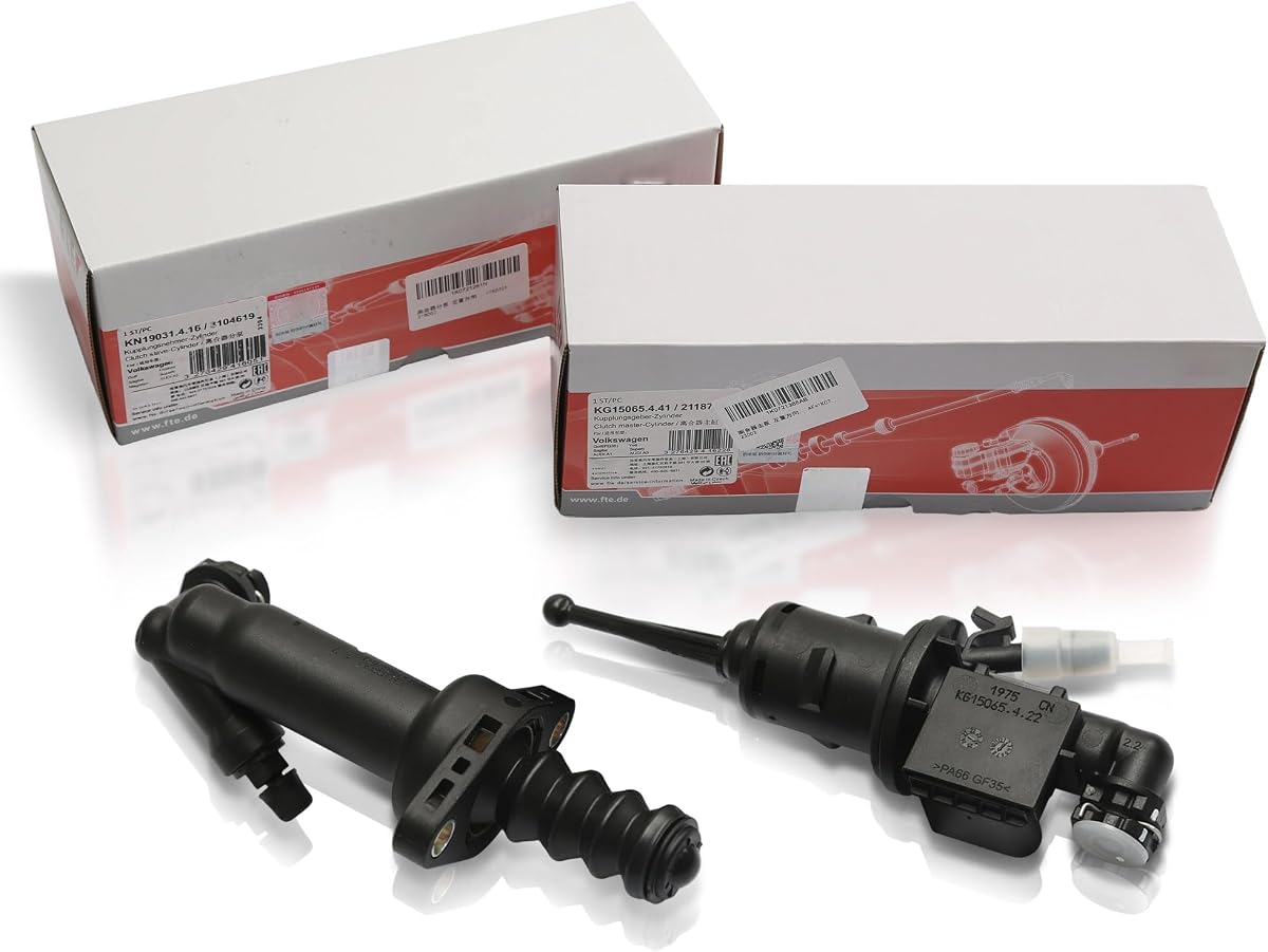 1K0721261N 1K0721388AB Cilindro maestro de embrague y kit de cilindro esclavo de embrague compatible con AUDI A3 Sportback VW GOLF JETTA EOS PASSAT BEETLE TOURAN CADDY SCIROCCO