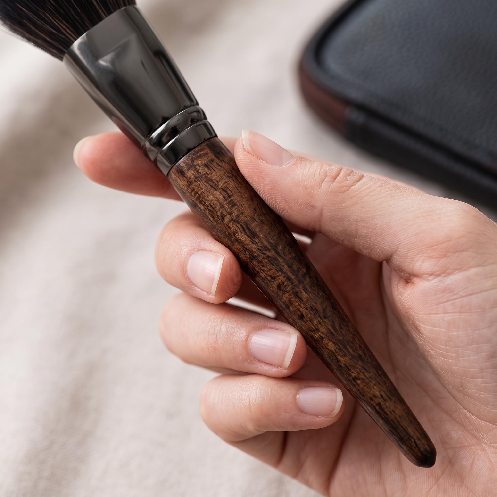15 Pezzi Morbidi Pennelli Trucco Set, Adatto per Trucco, Pennello Fondotinta e altro, con Custodia da
