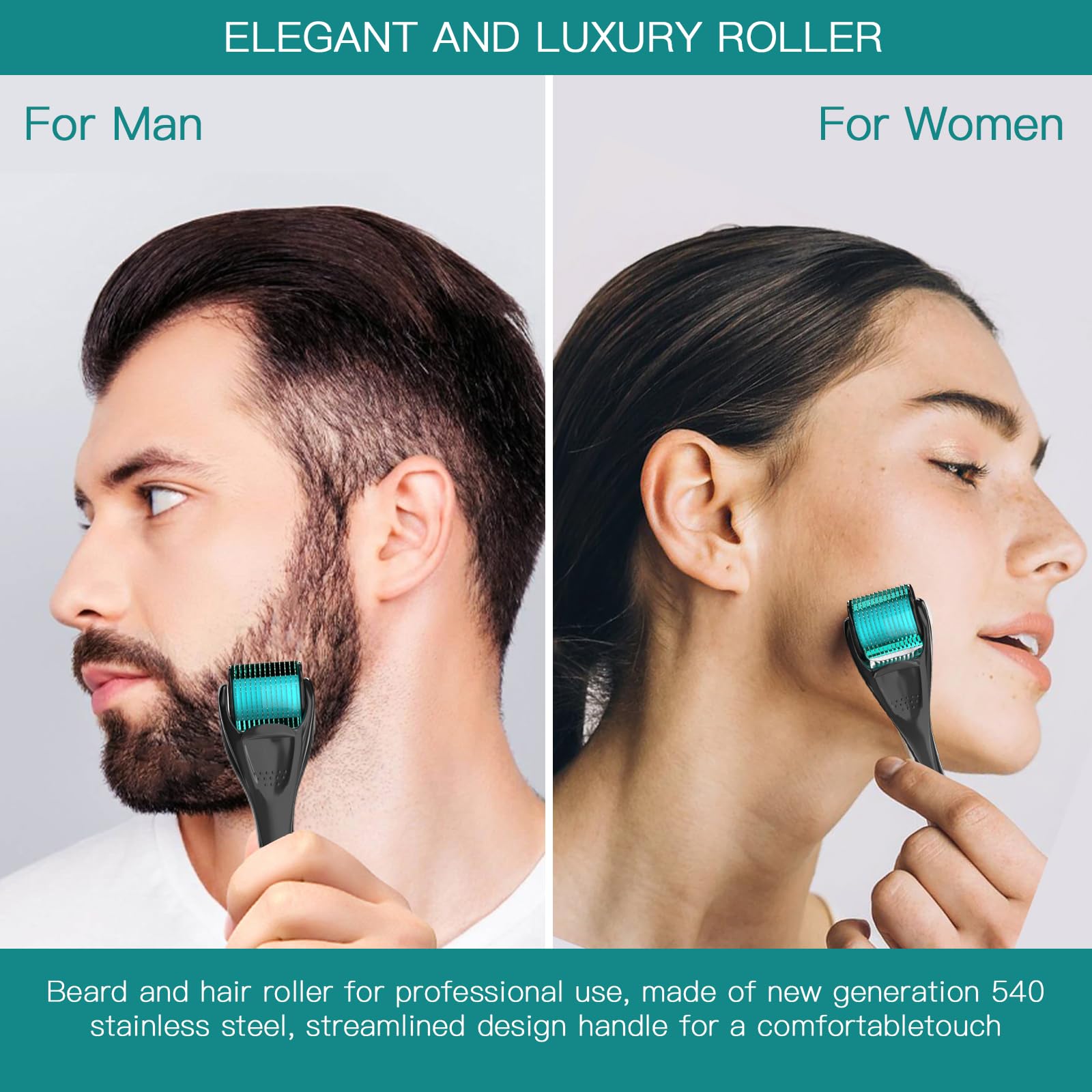 Derma Roller Microneedle Roller For Hair Beard Face Skin