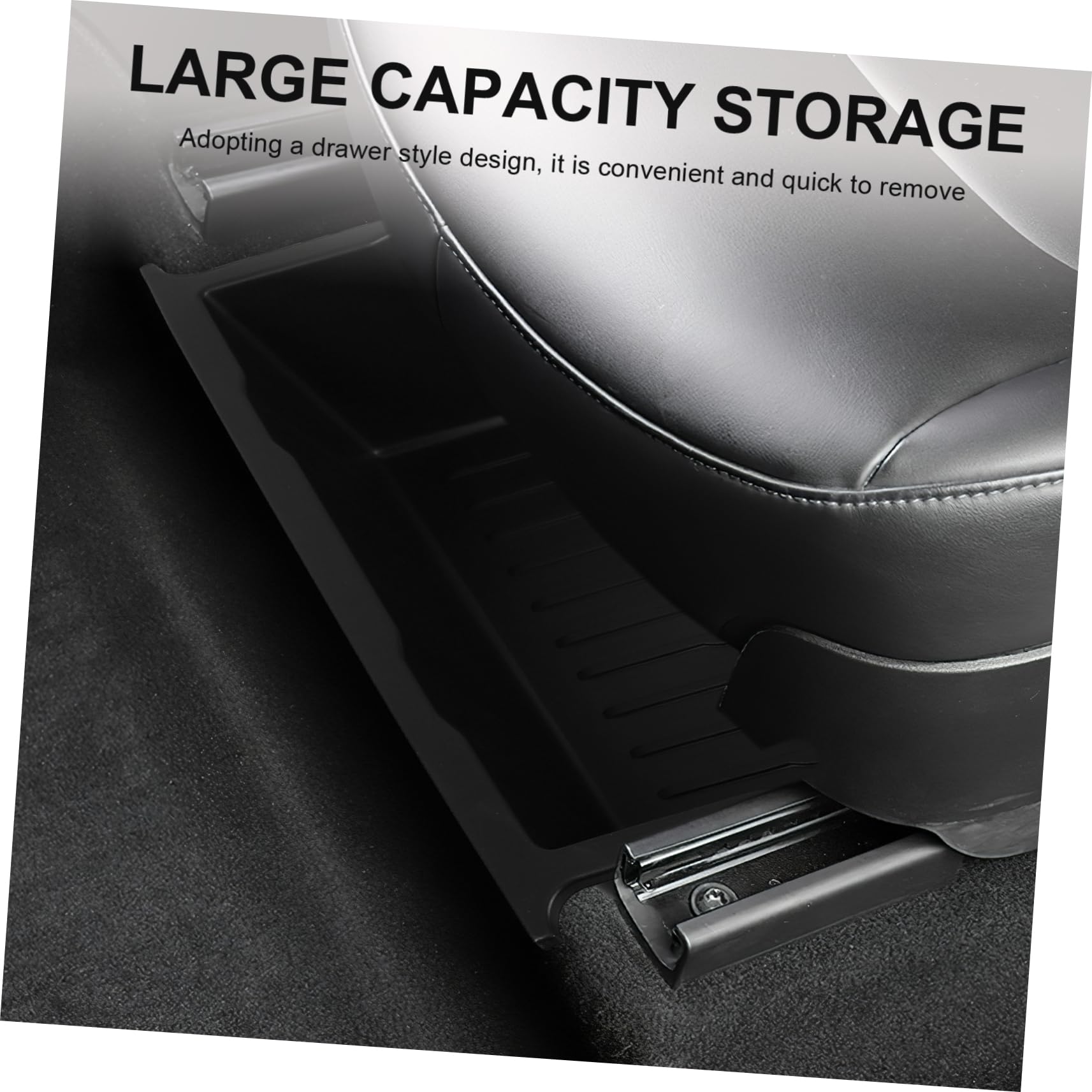 Anneome Car Under Seat Storage Organizer Sturdy Vehicle Storage Box for Model Y Easy Access Holds Beverages Tools More Modern Design Car Accessory for Efficient Organization