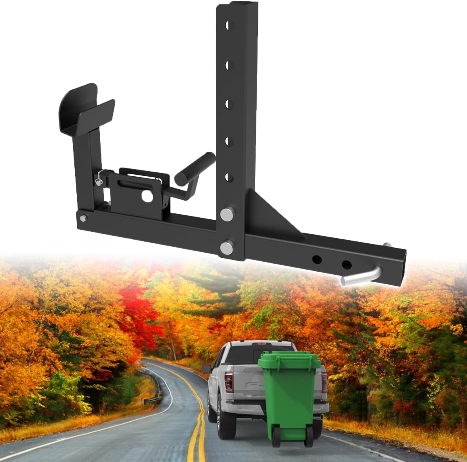 ELITEWILL New Trash Can Hauler Hitch Trash Can Transporter