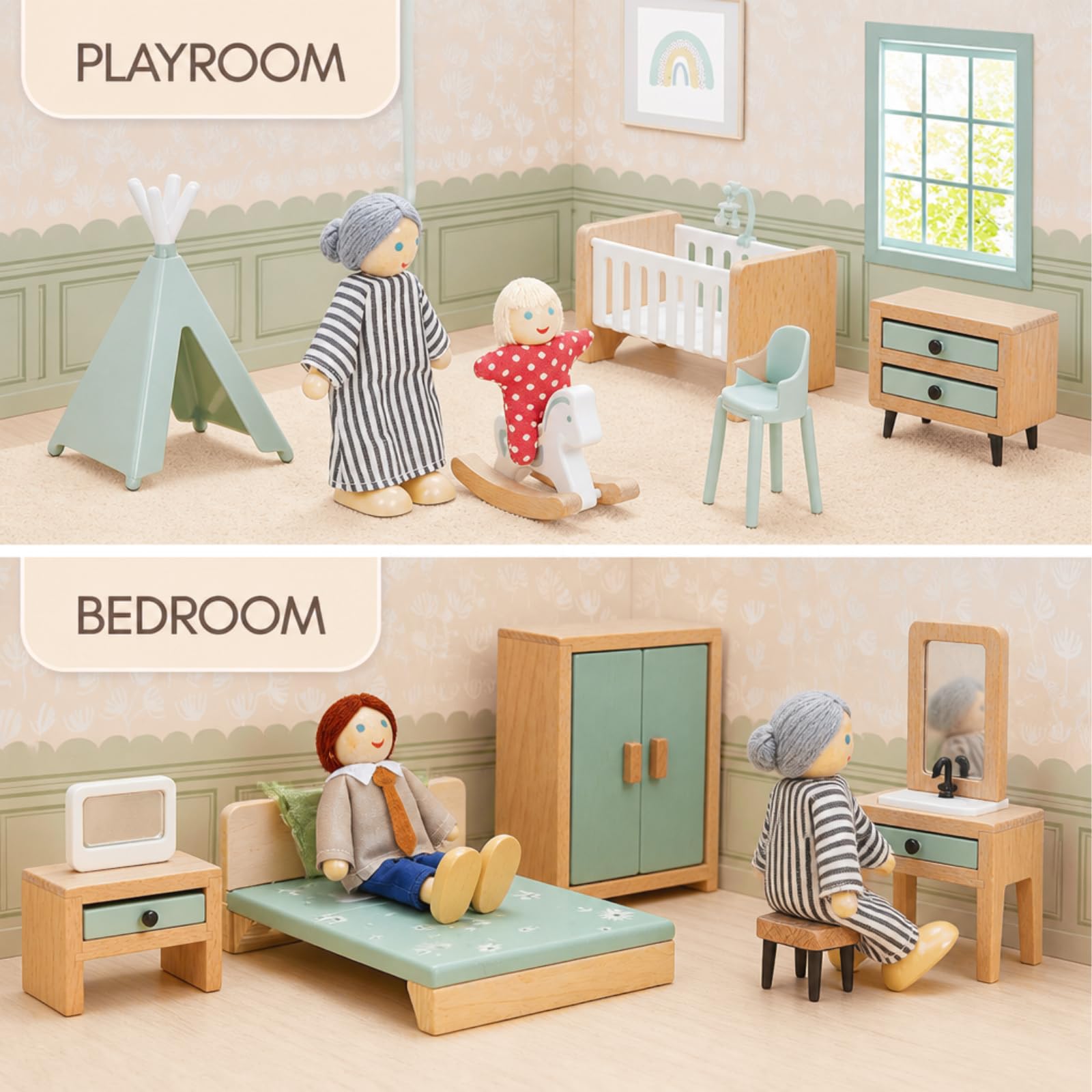 Giant Bean Muebles Casa De Muñecas Juego Simulación Niño 3+ Años