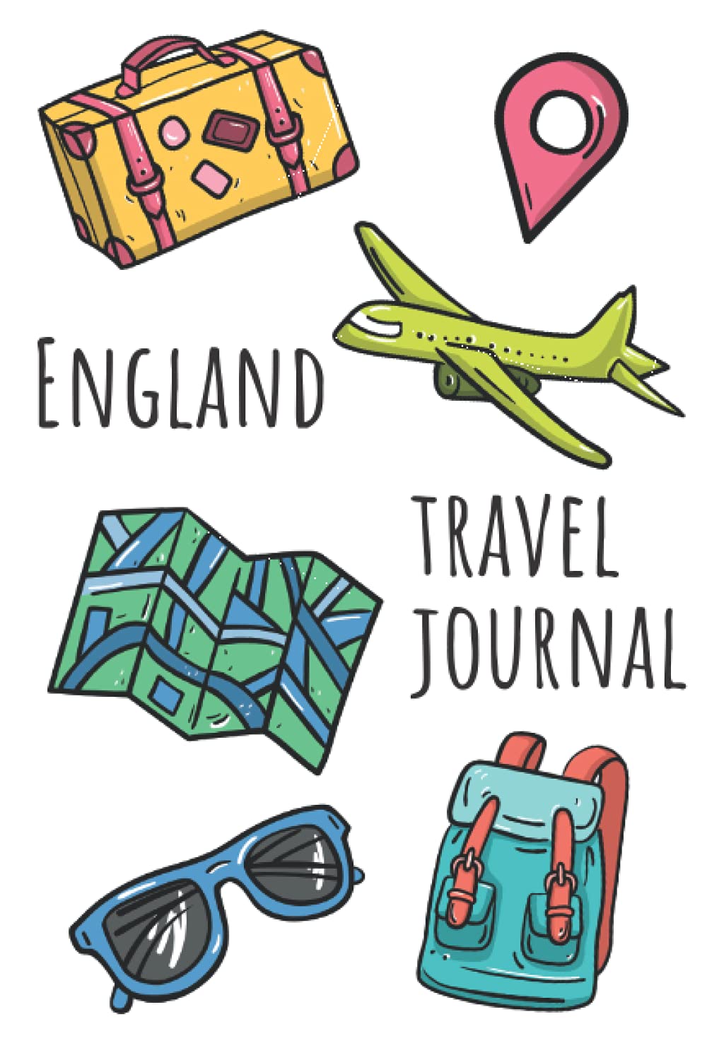 England Travel Journal: Cute England Travel Journal Gift for Travelers & Tourists, Lined Notebook with 120 Pages
