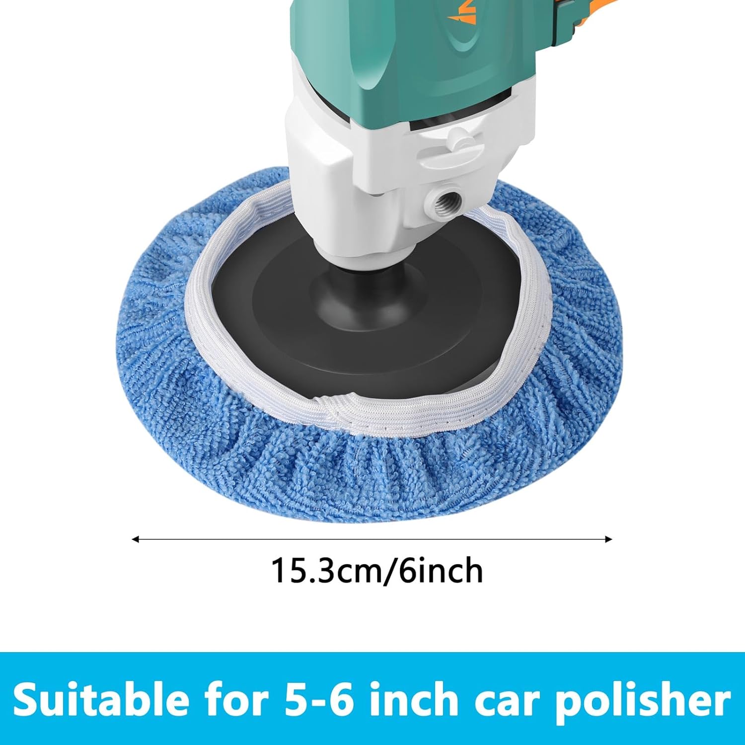 Ohlove 24 Pieces Car Orbital Buffer Polisher Pad, 5-6 Inches Bonnet Microfiber Max Bonnet Polishing Buffing Pad Cover