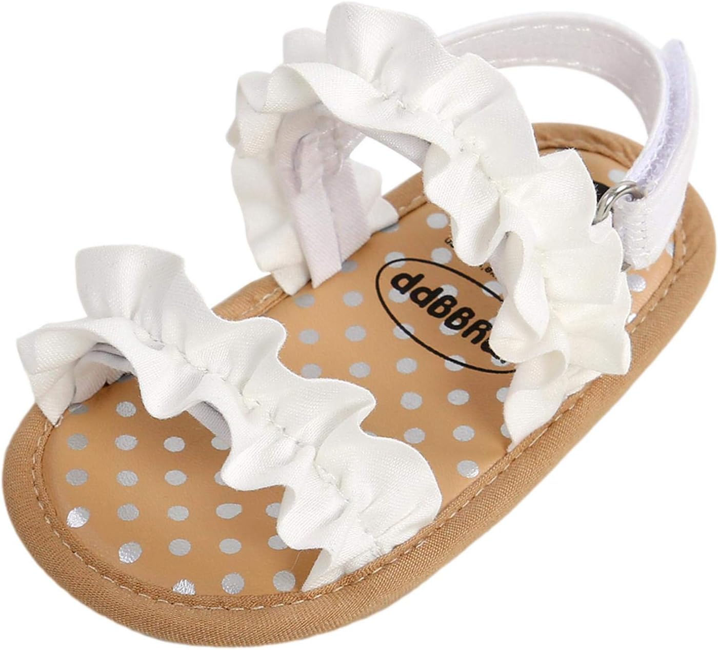 Baby Girls Sandals Ruffle Bowknot Premium Soft Sole Anti-Slip Open Toe Breathable Summer Outdoor First Walker Shoes Baby Sandals 0-3 months girls