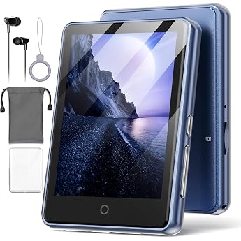 32GB MP3 Player Bluetooth 5.3, 2.8 Inch Touchscreen Music Player | Metal housing and portable design, speaker, expandable up 