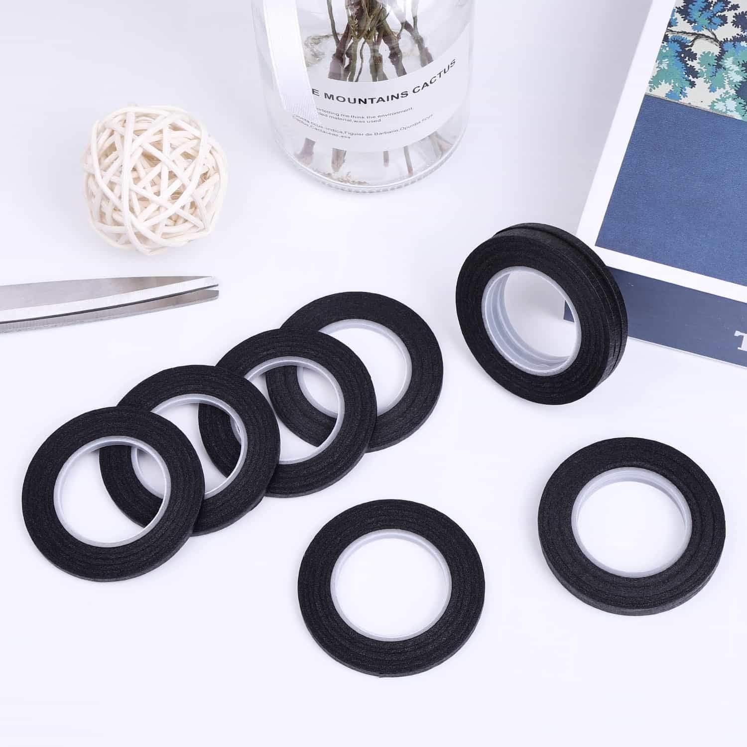shynek Whiteboard Tape, 10 Rolls 1/8 Thin Art Tape Dry Erase Chart Tape Pinstriping Electrical Tape White Board Tape Lines