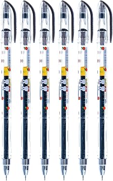 DONG-A Miffy Bunny Gel Ink Roller Ball Pens, 0.5mm, Black Pack of 6