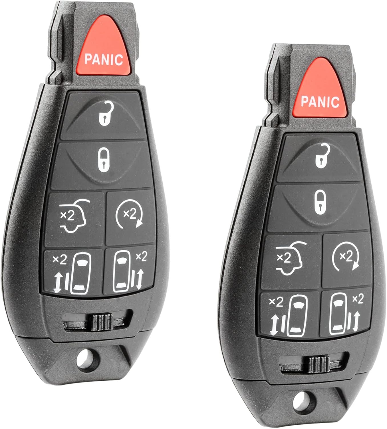 KeylessOption Keyless Entry Remote Control Car Key Fob Starter Alarm for Caravan Town Country (Pack of 2)