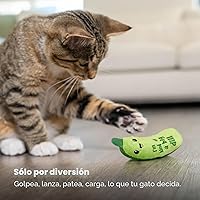 Vista 7 de Catstages - Juguete de salud dental para gato con hierba gatera, modelo Crunchy Pickle Kicker