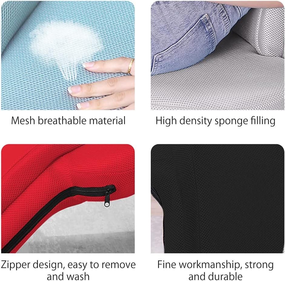 Adjustable Floor Chair with Back Support Gaming Chair Rocker with Removable Cover Folding Lazy Sofa Bed Tatami Lounger Chair for Reading Games Meditating TV Watching Bench Bleachers Black