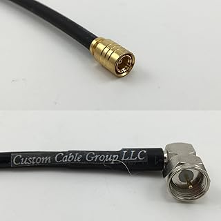 12 inch RG188 SMB FEMALE to F MALE ANGLE Pigtail Jumper RF coaxial cable 50ohm Quick USA Shipping