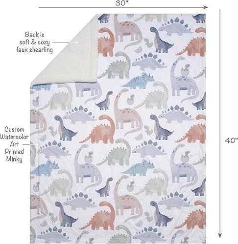 Vista 60 de Lambs & Ivy Manta de bebé botánica acuarela floral rosa polar bebé Botánico