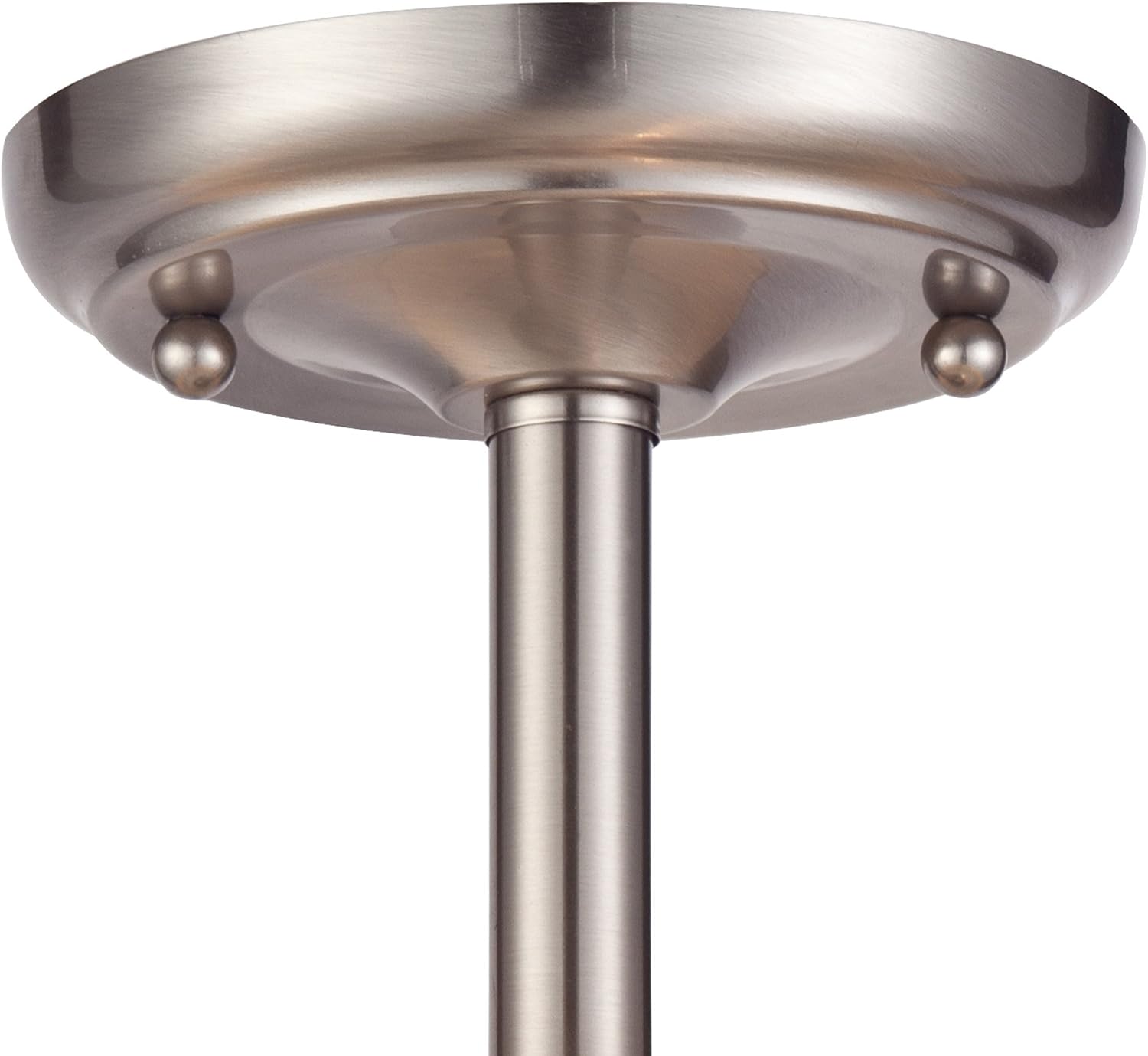 Westinghouse 6225700 Parker Mews Two-Light Indoor Semi-Flush Ceiling Fixture, Nickel,White