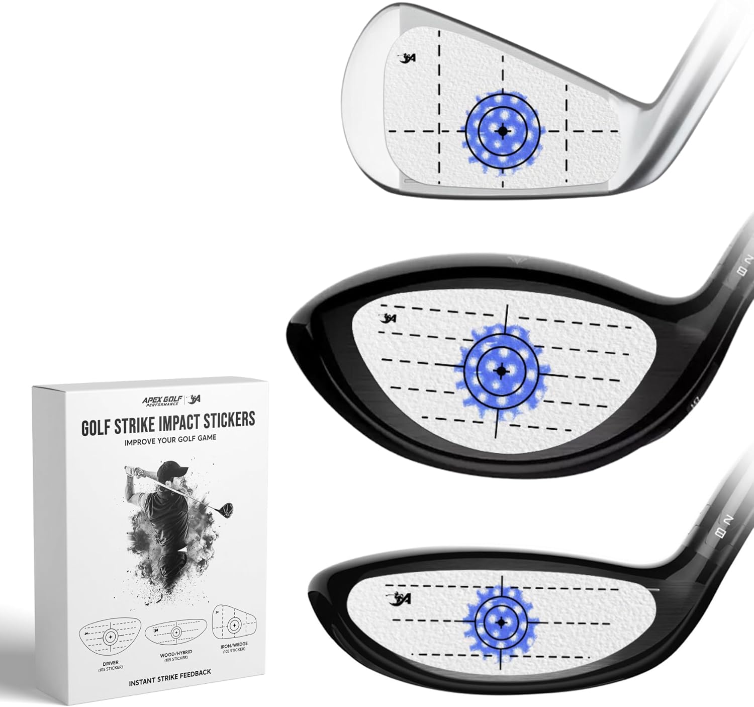 (UPGRADED) Golf Impact Tape 315Pcs,Golf Stickers, impact tape, golf