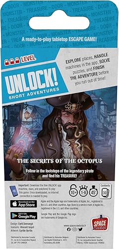 Miniatura 3 de Short Adventures 6 The Secrets of The Octopus - Juego de cartas inmersivo para niños y adultos, a partir de 10 años, 1-6 jugadores, 45 minutos de