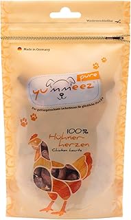 Yummeez Pure Chicken Hearts Dog Treats - Grain-Free and Sugar-Free - Pure Meat Treats for Allergy Sufferers Dogs with Optimal Nutrients and Full Flavour, 1 x 35 g product image